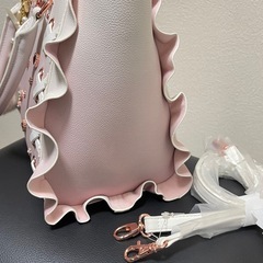 美品SAMANTHAVEGAレースアップハートビジューグラデーションフラッタ―の画像