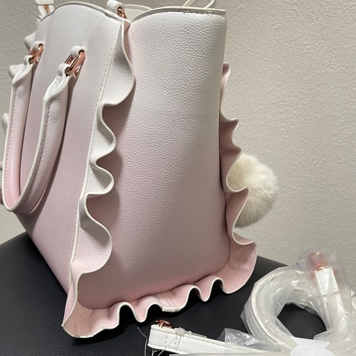 美品SAMANTHAVEGAレースアップハートビジューグラデーションフラッタ―