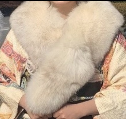 成人式　高級　ファー　本物　毛皮　サガフォックス　着物　小物