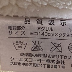 美品　モコモコあったか毛布　ベージュ系 の画像