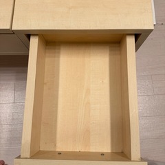 折りたたみ式デスク／木目調の画像