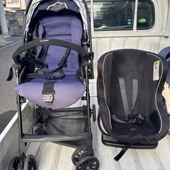 チャイルドシート ベビーカー バウンサー 子供シート2点 1/16締切の画像