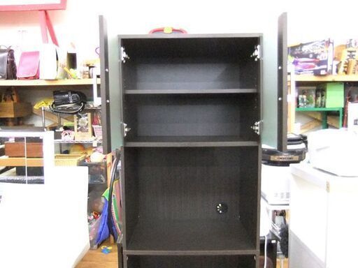 食器棚 スリム 幅60×奥38×高178 ブラウン 茶系 キッチン収納 レンジボード 札幌市厚別区 厚別店