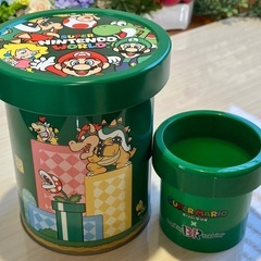 USJ サーティワン スーパーマリオ 土管 空き缶 ケース 2つセット 置物飾りの画像