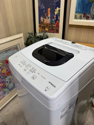 ?激安??安心保証付?❗️配送•設置?❗️♻️処分撤去♻️ HITACHI 5KG 2022年式　SLIM& COMPACT‼️