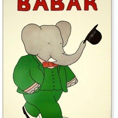 Babar 1986年/ジャン ド ブリュノフ/ポスター　額装セットの画像