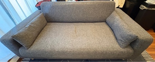 布製ソファー2.5人掛け　クッション付き