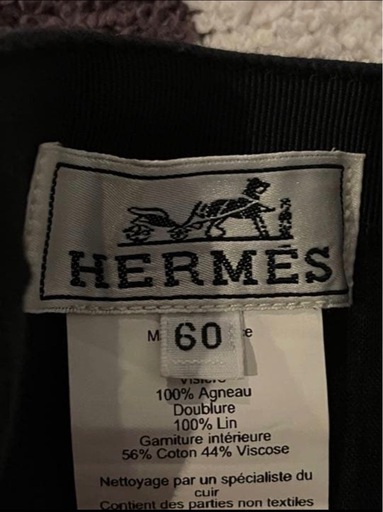 【ラムレザー】HERMESライリーキャップ 黒