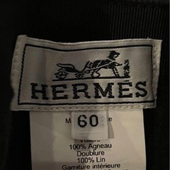 【ラムレザー】HERMESライリーキャップ 黒の画像