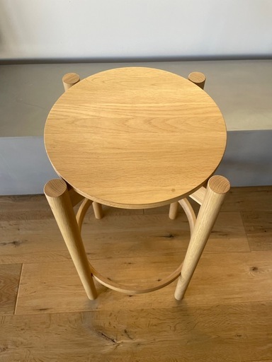 アウトレット カリモク 木製スツール 無垢材 ナチュラル 美品 スツール