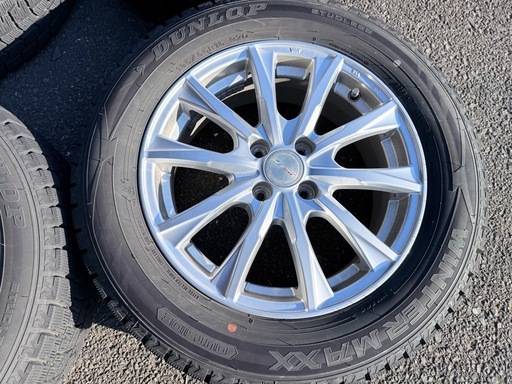 195/65R16・ライズ外し・残8ミリ・ウインターマックス・weds・16×6J・IN40・PCD100・4H