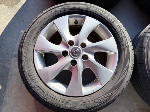 日産純正アルミ・セレナ外し・195/60R16・16×6J・PCD114.3・5H・ブルーアース・残約5ミリ
