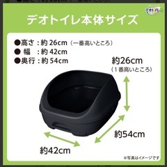 ★1/20まで★ デオトイレ　猫トイレ　ダークグレーの画像