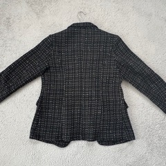 【ほぼ新品】スエード黒　綺麗めジャケットの画像