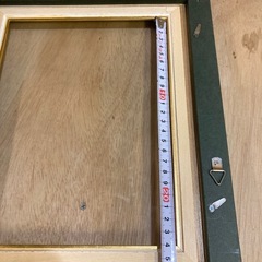 額縁 グリーン ゴールド 木製 アンティーク調 壁掛けの画像