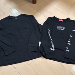 ロンT 黒　140cm 2セットの画像