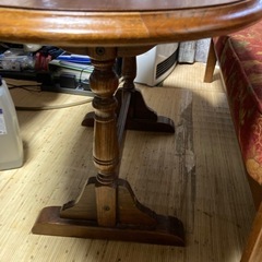 【あげます】
ソファ・テーブル3点セット　高級家具　民藝調 　の画像