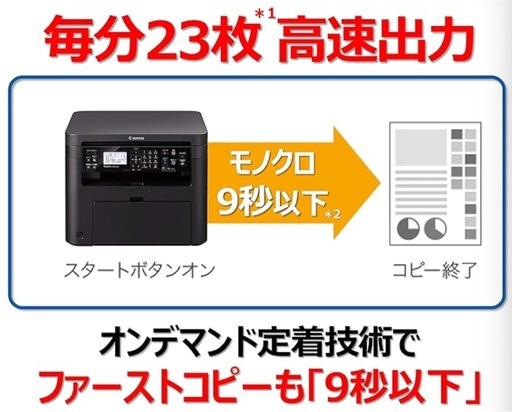 最安値！CanonプリンターA4モノクロ複合機(有線/無線)