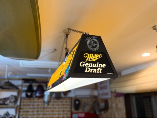 MILLER GENUINE DRAFT プールランプ ビリヤード ライト ビンテージ プールバー 照明 店舗什器  USA