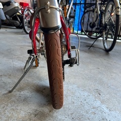 FIAT 折りたたみ自転車 20インチ 赤／変速付き・街乗りに最適【現状渡し】の画像