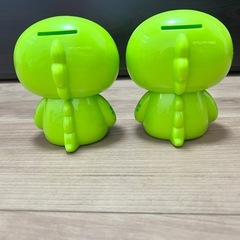 ガチャピン　貯金箱　2点セットの画像