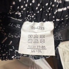 薄手ワイドパンツ　LL〜3Lの画像