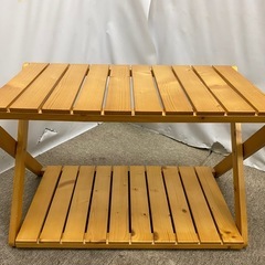 木製 ラック 2段 折りたたみ コーナン アウトドア ガーデニングの画像