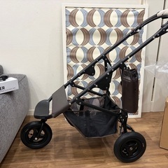 コットなどは新品　エアバギーDOME3 ラージ　アースグレー　ブラック×エスプレッソの画像