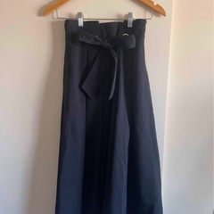 Pageboy 黒 リボン付き フレアスカート ひざ丈の画像