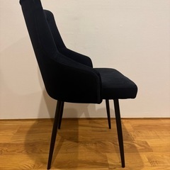ブラック ファブリックチェア／ダイニングチェア・デスクチェアの画像