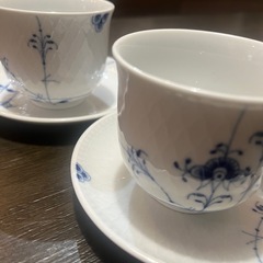 ロイヤルコペンハーゲン カップ&ソーサーセット ブルーパルメッテシリーズの画像