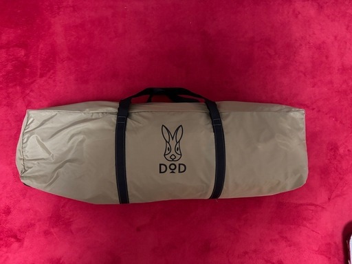 超美品【専用ポールプレゼント】DOD テント 3人用 ワンタッチテント ワンタッチ ポリエステル 簡単設置 前室付 グランドシート付属