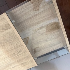 lowya ガラステーブル 幅79cmの画像