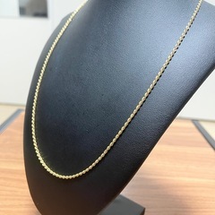K18 約2mm幅　ロープネックレスの画像
