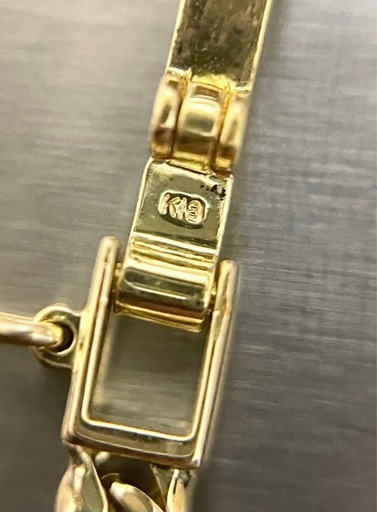 K18 ダイヤモンド付デザインブレスレット