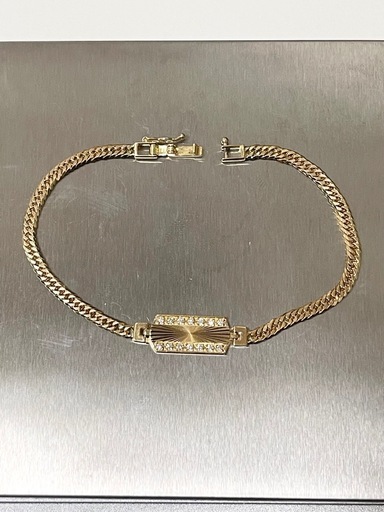 K18 ダイヤモンド付デザインブレスレット