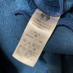 SCOLAR スカラー 裏起毛　動物プリント ブルー パーカー 大きめの画像