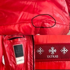 タトラスダウンジャケット赤の画像