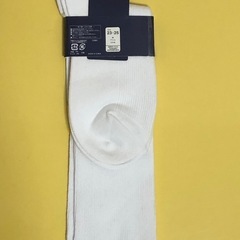 白スクールソックス(ハイソックスタイプ)の画像