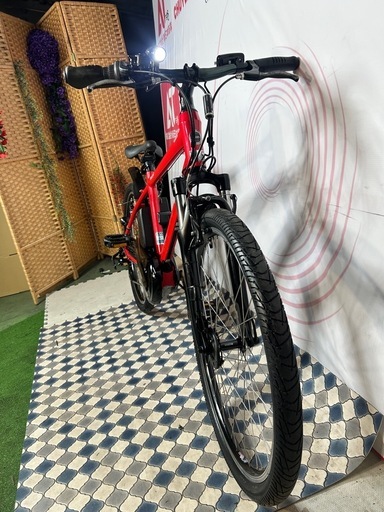 No.605 パナソニックハリヤ BE-ELH42-R 電動アシストマウンテンバイク外装7段整備済み26インチ