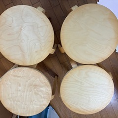  イケア　IKEA   スツール４脚の画像