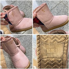 【16cm】子供ブーツ　キッズ　シューズ　もこもこ　の画像