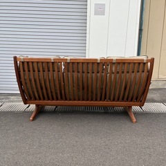 北欧家具　ノルウェー製  本革3人掛けソファー Lied Mobler社の画像