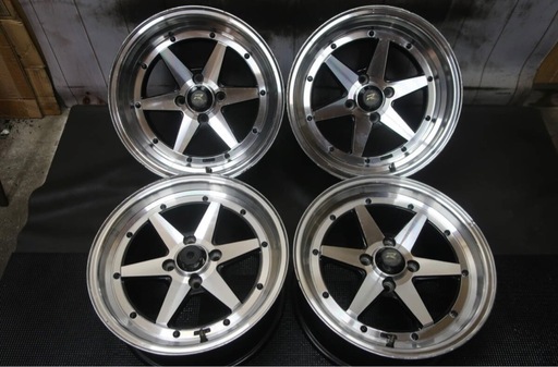 激安 エモーションR ロンシャンレプリカ 15×7J +30 8J +20 PCD100 4穴 4本セット 室内保管品 手渡しOK キズ多数 画像参照