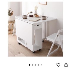 折り畳みダイニングテーブル　チェア4脚セットの画像