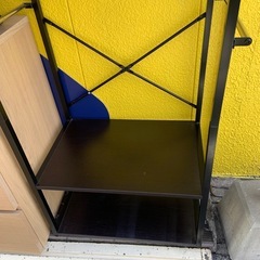 ハンガーラック　洋服掛け　ワードローブ　ダークブラウンの画像