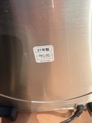 ■①中古品 タイガー電子ジャー JHE-A720 保温米飯容量7.2L 4升 2021年 100V 400Ｘ420Ｘ306ｍｍ 動作問