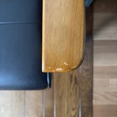 カリモク風　ダークブラウン 2人掛け　ソファの画像