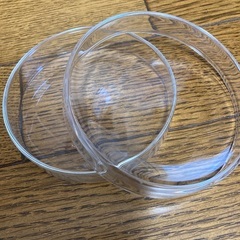 シャーレとガラス雑貨5円玉入りぶたさんの画像