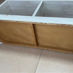 オープンシェルフ　木製　キャビネット　ウッドラック　白　ホワイト　レトロ　頑丈　棚　収納 の画像